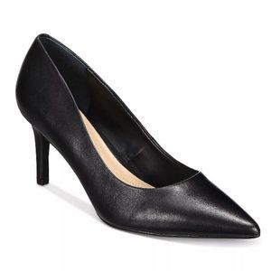 black stiletto heels, 3 in leather pumps, ALFANI